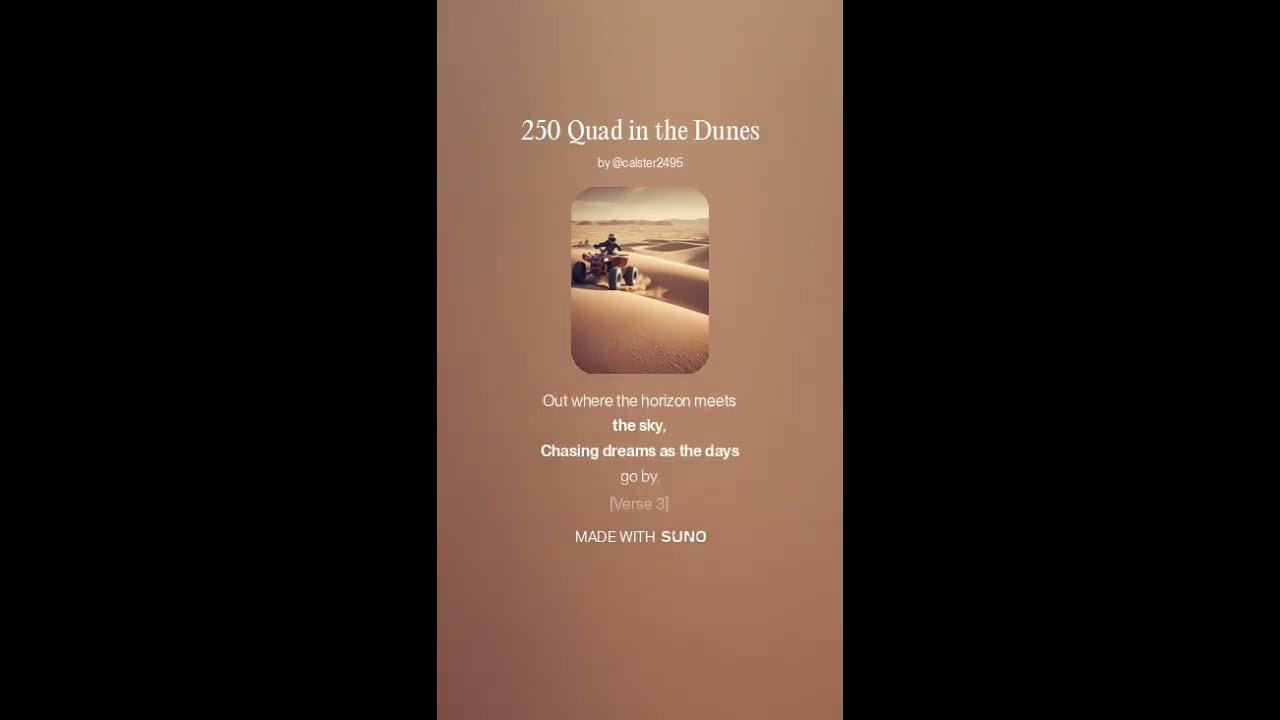 riding in the dunes (Ai song) riding in the dunes (Ai song)