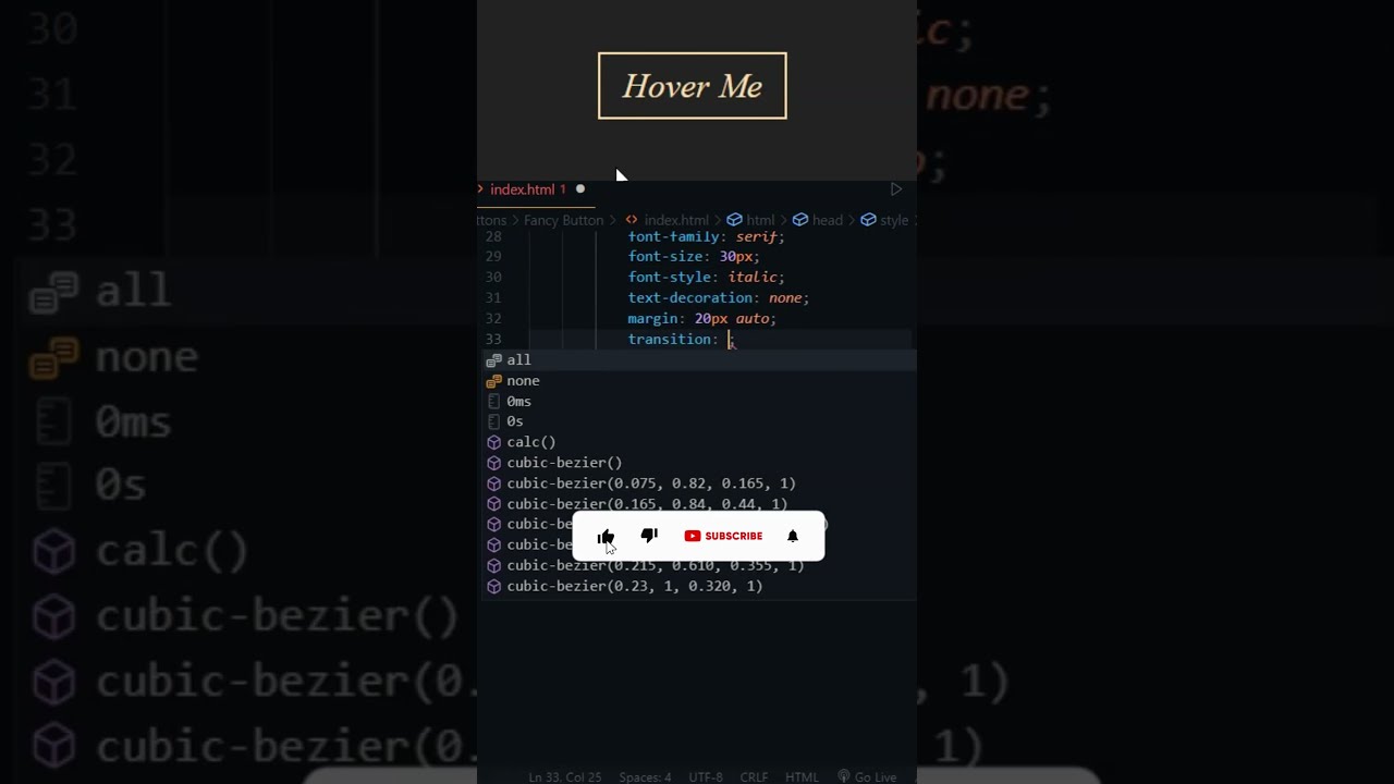 Create Fancy Button Using CSS Only! | 