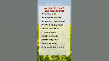 Nguyên tắc ít nhiều để sống khỏe, hạnh phúc #songkhoe #shorts