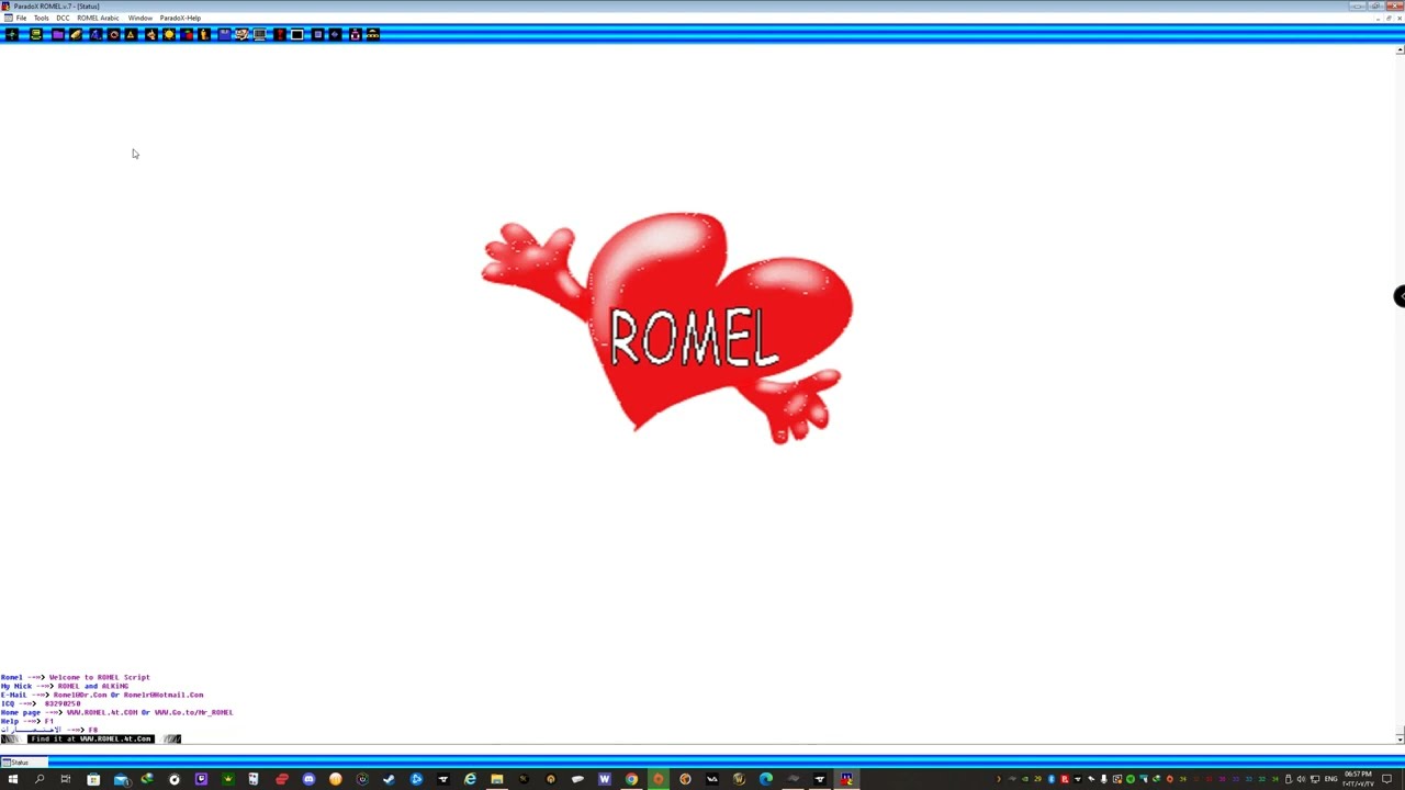 2001 Mirc Chat Romel Script شات ام ار اي سي روميل سكربت