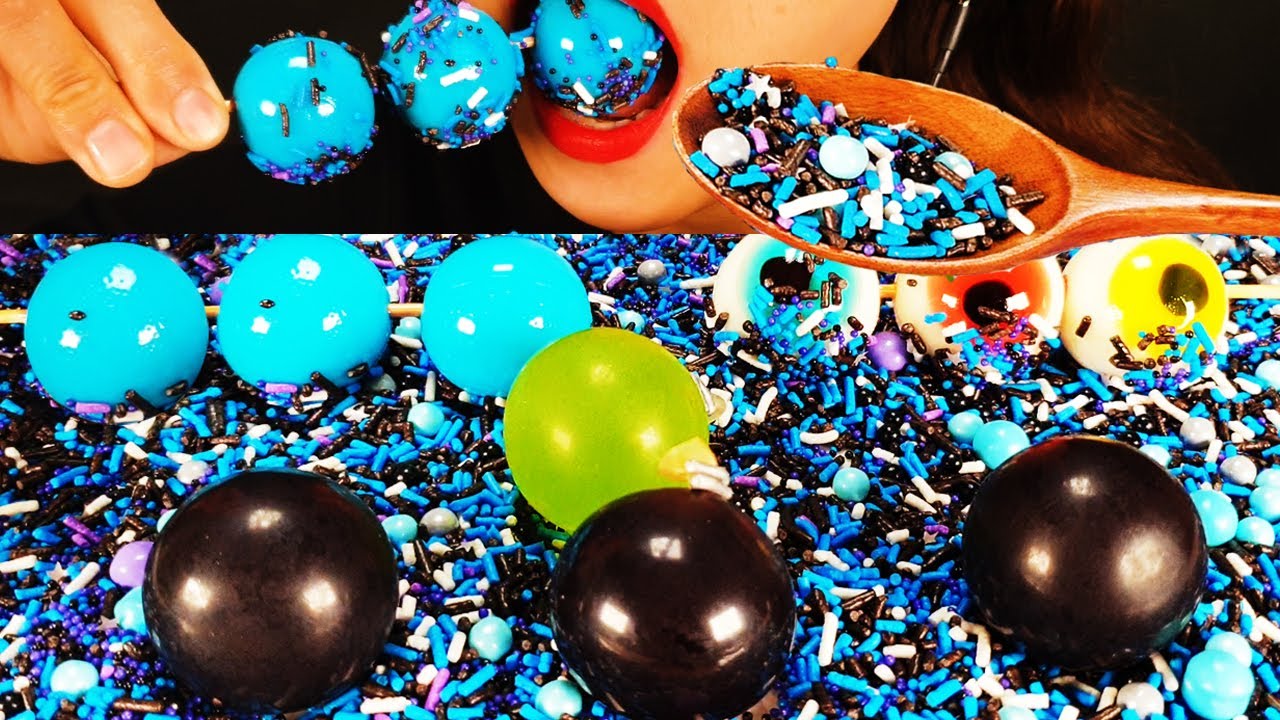 ASMR GALAXY CANDY DESSERTS PLANET GUMMY JELLY 갤럭시캔디 먹방(ft.지구젤리,눈알젤리,쿄호젤리) MUKBANG EATING SOUNDS