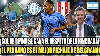 ¡LO OVACIONAN EN ARGENTINA! BRAYAN REYNA Y LO QUE GENERO SU PRIMER GOL CON BELGRANO HINCHAS LO AMAN.