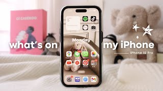 what’s on my iPhone 15 pro ⭐️ widgets + fav apps, case unboxing (2024)