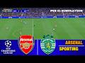 🔴Arsenal  vs Sporting CP | UEFA Champions League | Quarter - Final | PES 21 Simulation HD