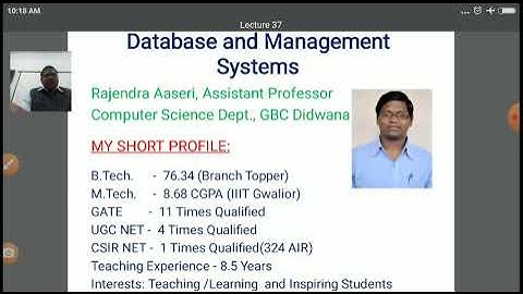 Indexes Sequential Files and B+ Tree Indexing by Rajendra Aaseri, Assistant Professor GBC Didwana