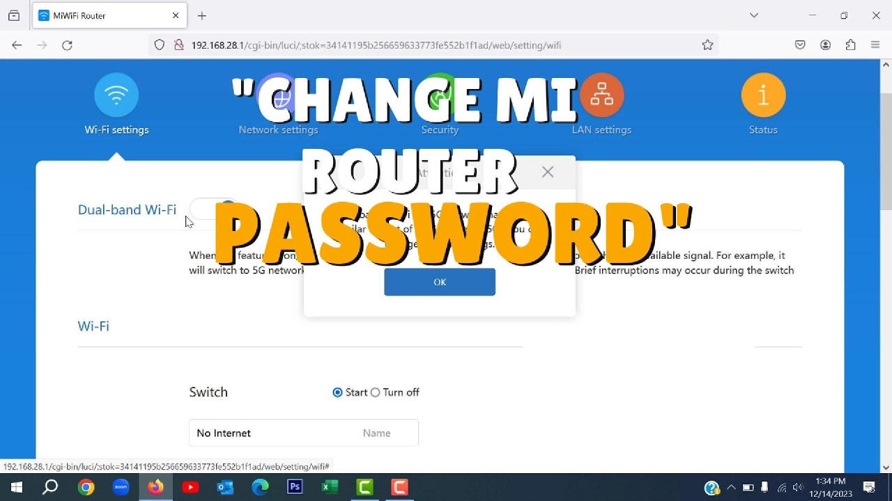 How to change mi wifi router password - YouTube