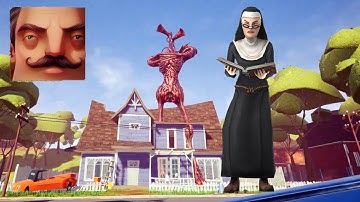 Hello Neighbor - My New Neighbor Evil Nun 2 Act 2 Random Gameplay Walkthrough