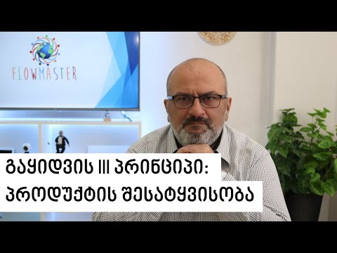 გაყიდვის III პრინციპი: პროდუქტის შესატყვისობა - სანდრო ჯეჯელავა