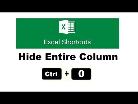 Excel Shortcut - Hide Column