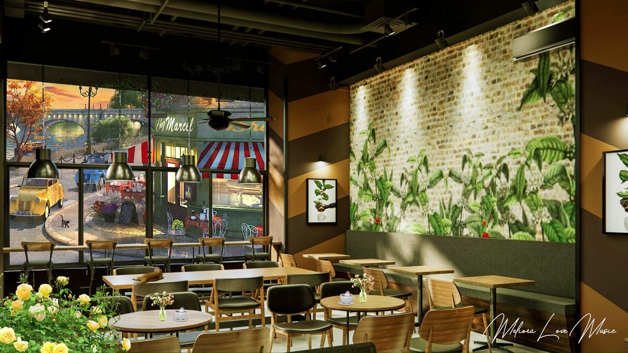 French Cafe Ambience - Coffee Shop Sounds & Saxophone Music - Cafe ASMR, Study Ambience, Relaxation