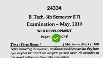 2019 Mdu BTech IT 6th Sem Web Development Question Paper