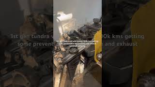 2005 toyota tundra vvti timing belt kit replacement and exhaust cam gear retiming. #mechanic #reels
