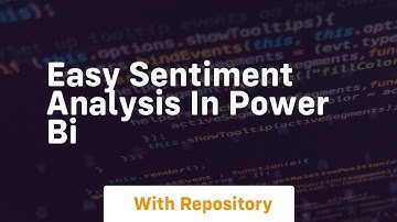 Easy sentiment analysis in power bi