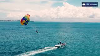 Batam Para Sailing: Soaring Above the Beautiful Azure Waters of Indonesia&#39;s Island Paradise! 🪂