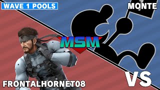 Offline MSM 242 - FrontalHornet08 (Snake) VS FT | Monte (Game & Watch) Wave 1 Pools