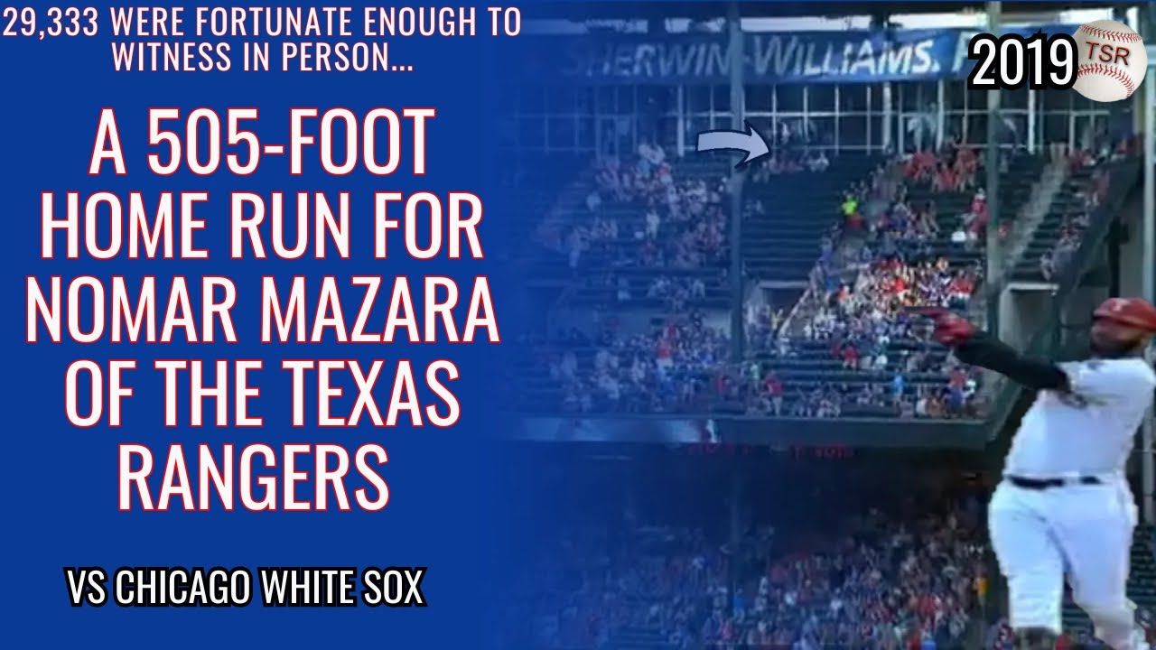 A 505-Foot Home Run For Nomar Mazara Of The Texas Rangers