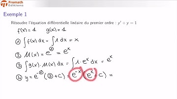 Équations différentielles linéaires du premier ordre