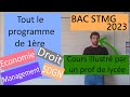 Bac stmg  le programme de premire  rviser conomie droit et management