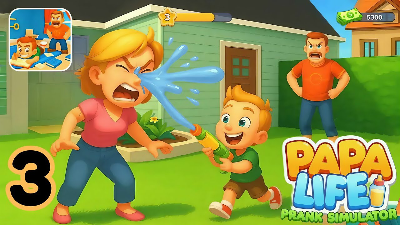 Papa Life Pranks Simulator | Gameplay Part 3 | Papa Being Prankster Now | Android iOS 