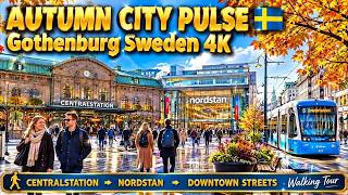 Vibrant Autumn City Walk Centralstation to Nordstan – Gothenburg Sweden 4K screenshot 4