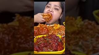 Spicy Shezwen Fried Rice  And Chicken Kala Bhuna Eating shortsvideo ytshortsviral ytshorts