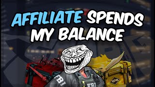 TOP AFFILIATE SPENDS MY BALANCE AND... (CSGOBIG)