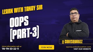 Python OOPS (Part-3) by Tanay Sir | Learn Python - CodeSquadz