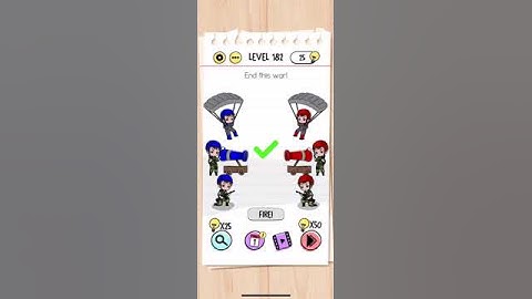 Brain Test Level 182 End this war Answer