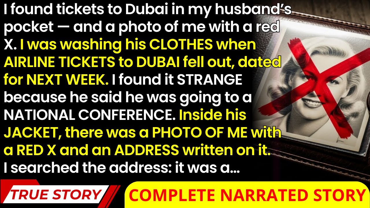 I Found Tickets to Dubai in My Husband’s Pocket — and a Photo of Me with a Red X, and the Reason?