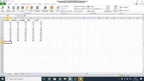 การหาค่าเฉลี่ย มัธยฐาน ฐานนิยม พิสัย โดยใช้โปรแกรม Excel