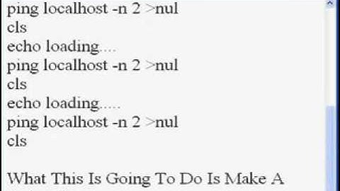 How To Make An Animation In A Batch (*.bat) File