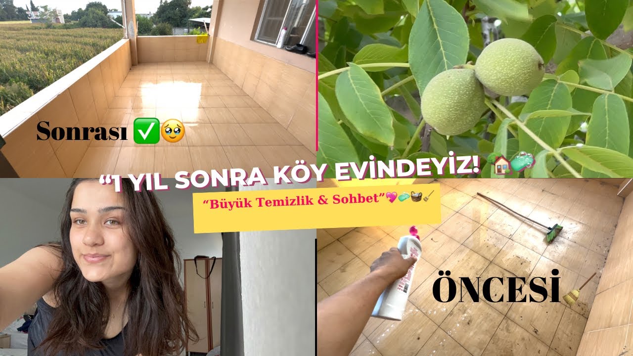 “1 YIL SONRA KÖY EVİNDEYİZ! Evin Hali ŞOK ETTİ 🧹🫧🫠” #temizlikvlog #vlog #köyevimiz #köyvlogu #fy 