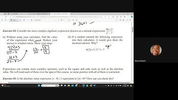 Algebra II Common Core Unit 1: Lesson 3 Common Algebraic Expressions