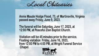Obits for June 15, 2023