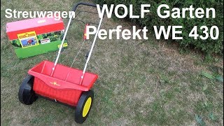 Wolf Streuwagen Perfect 20 Saatstreuer Düngerstreuer Schleuderstreuer Rasensamen 