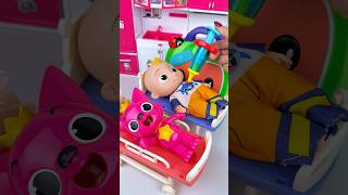 ASMR Toy Unboxing PinkFong & Cocomelon Ambulance Doctor Set 🚽🚑| Satisfying Toy Sounds #shorts