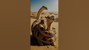 Dog and Owner Rush to Save Camel from Giant Snake #funny #viral #video #shorts