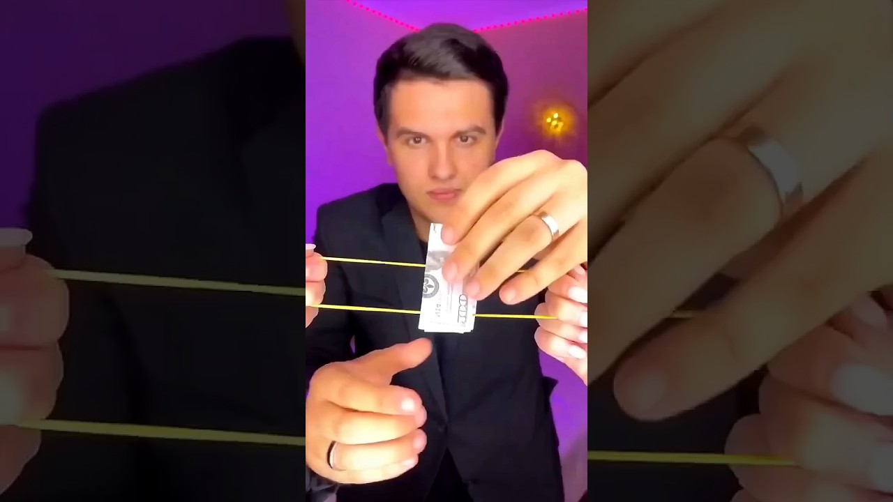 Rubber band magic trick | money note 💰 trick | magic 🪄 trick