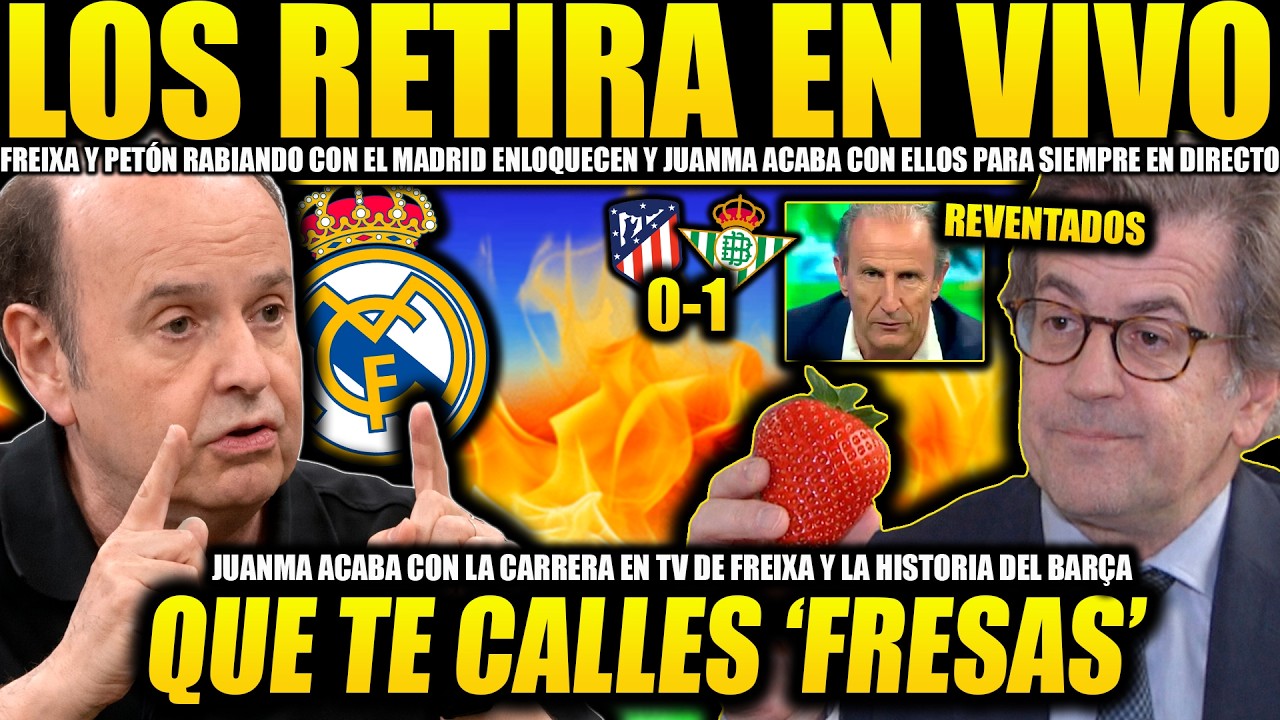 JUANMA RODRÍGUEZ ACABA CON LA CARRERA DE TONI FREIXA EN VIVO ¡RABIOSOS CON EL MADRID Y REVENTADOS!