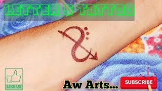 S Letter Tattoo | Letter S Tattoo Design | How to make letter S tattoo | s tattoo with Arrow #Awarts