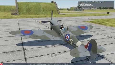 DCS World Spitfire LF MK IX Training Mission 01. Engine Start Procedure