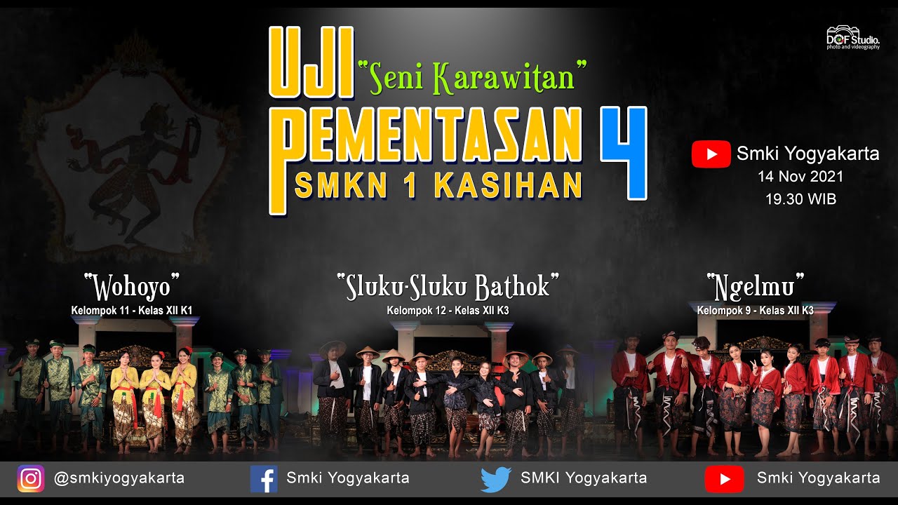 Uji Pementasan Karawitan 4  SMKN 1 Kasihan SMKI Yogyakarta Tahun 2021/2022