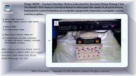 iRIID Virtual Computer Gesture Interface Robot Video