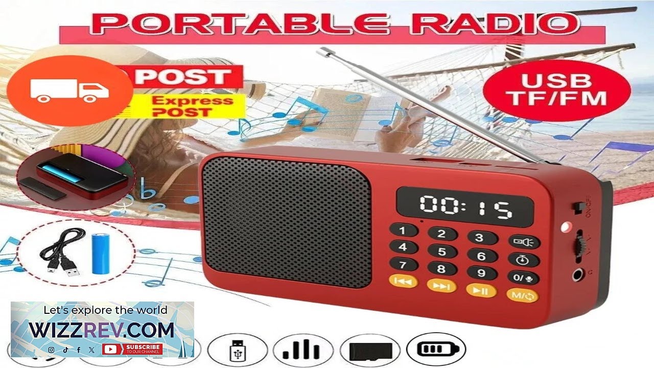 Портативный FM-радиоприемник, перезаряжаемый радиоприемник, MP3-плеер, USB-плеер.