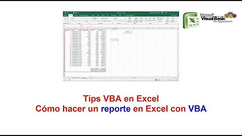 Como crear un reporte con VBA en Excel