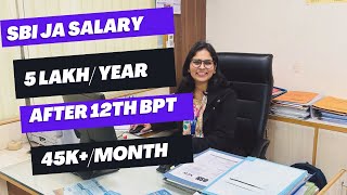 SBI JA SALARY❤️🥰🧿 |After 12th BPT| 45k/month🥰😍||5 lakh+/year 😎 #sbipo #sbija #salary #banking