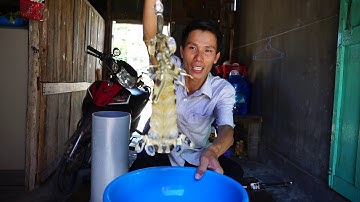 Cuongtub vlog #29: Cách làm cần câu tôm tích khổng lồ núp trong hang sâu hơn 1 mét hiệu quả