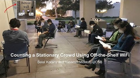 Counting a Stationary Crowd Using Off-the-Shelf WiFi, Without Relying on People to Carry a Device