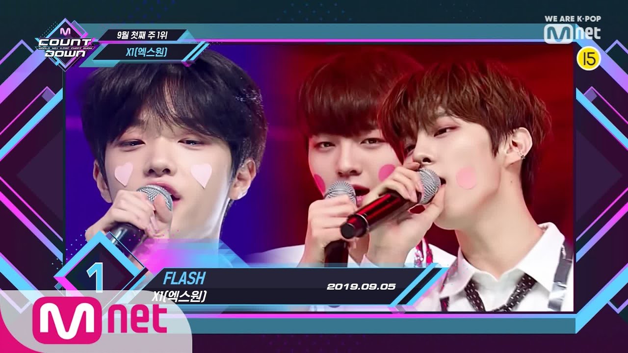 Top in 1st of September, 'X1’ with 'FLASH', Encore Stage! (in Full) M COUNTDOWN 190905 EP.633