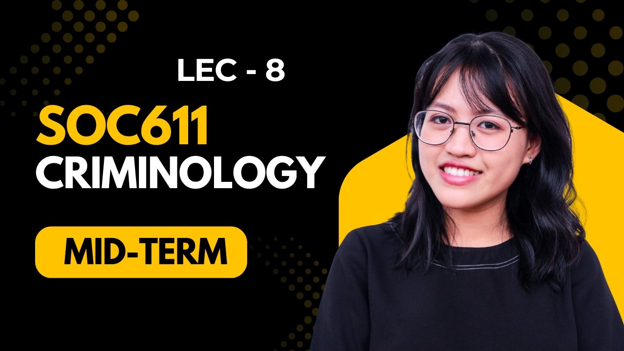 SOC611 Lec 8 Criminology | Midterm | Durkheim on Anomie, Suicide & Feminist Criminology #soc607